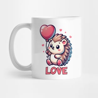 Hedgehog with Balloon - Love Mug